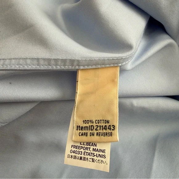 NWT L.L. Bean Oxford Wrinkle Free Washed Periwinkle Long Sleeve Shirt Women’s 3X - Picture 7 of 13